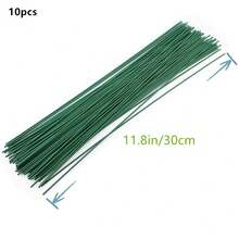 100 ساق زهور خضراء، مواد حرفية لصنع الزهور DIY سلك حديد مقاوم للماء، مناسبة لديكورات عيد الفصح وعيد الأم والكريسماس وعيد الحب وباقات الزفاف DIY والإكسسوارات لترتيب الزهور - متعدد الألوان - مشاهدة 14