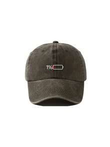 1pc Embroidered Baseball Cap, Unisex Adjustable Soft Top Sun Hat, Suitable For Cycling, Vacation, Travel, Streetwear