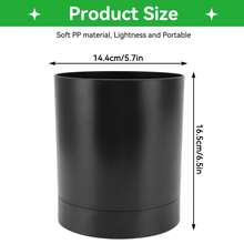 Soporte para utensilios de cocina, soporte giratorio de 360° para almacenar utensilios en encimeras de cocina (negro) - Negro - Ver 3