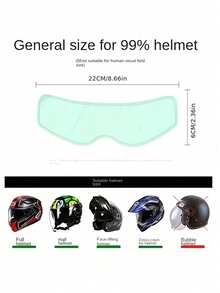 1pc Motorcycle Helmet Rainproof Sticker Film, High Definition - Blue - View 11