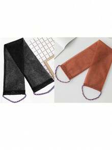 1 件非洲网状去角质背部长网浴擦洗毛巾套装，双面温和，粗糙去角质，有效身体磨砂，淋浴时使用背部磨砂膏，优质网状材料，方便的绑带毛巾设计，丝瓜络毛巾，使皮肤光滑的身体海绵，非常适合日常使用浴室装饰秋季装饰返校