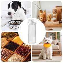 Contenedor de comida para perros, contenedor transparente para almacenar comida para perros, dispensador hermético, gran capacidad, suministros para mascotas, accesorios de cocina para