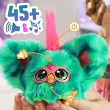 Hasbro Furby Furblets Mello-Nee Mini Friend, 45+ Sounds, Summer Chill Music & Furbish Phrases, Electronic Plush Toys, Watermelon Red & Green, Back To School Gifts, Ages 6+
