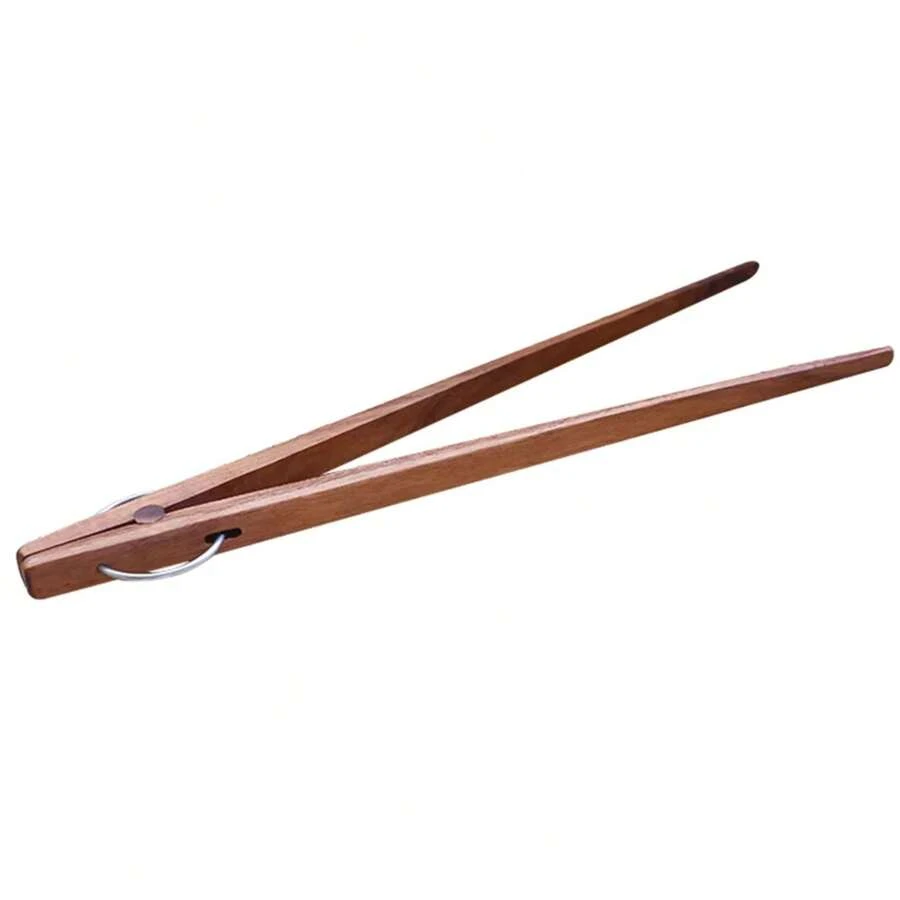 Pinzas de cocina, pinzas para alimentos, pinzas para cocinar, pinzas, utensilios, tostadoras de madera para el hogar - Color del registro - Ver 1