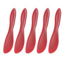 5 piezas Espátula de pastel de plástico multifunción, raspador de colores, herramienta de repostería para crema, pudín, mermelada, paleta, cuchillo raspador