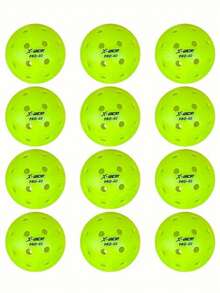 12 件装 X-ACE PRO 40 匹克球，74 毫米一体成型户外匹克球运动