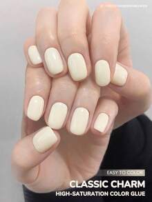XEIJAYI 1Pc 15ML Gel Nail Polish Soaking UV LED Nail Gel Female Nail Art Tools Fashion Nails For Home Salon Nail Art DIY For Four Seasons Fashion - 白色 - 查看 4