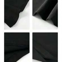 Camiseta negra del lobo solitario del sombrero de la Copa del Club de la suerte 13 de los hombres - Negro - Ver 5