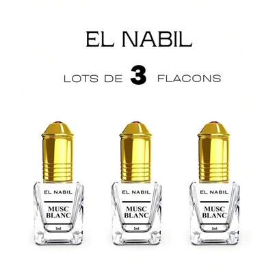 EL NABIL Musc Blanc Lot 5ML Alcohol-Free Perfume Extract