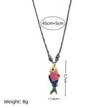 1 件可爱金色活动小鱼吊坠项链，镶嵌锆石，镀 18k 金，适合日常佩戴、旅行和派对，可送给妻子、母亲、女朋友、女士首饰、女士吊坠项链、镀金首饰