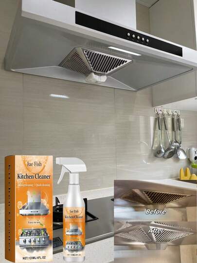 Jue-Fish Limpiador de espuma multiusos - Limpia encimeras de cocina, placas de cocina y manchas de grasa con acción espumante, limpieza del hogar, limpieza de la cocina, limpieza de fiestas