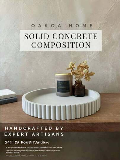 Round Decorative Tray For Coffee Table Tray Decor - Solid Wood Round Tray Home Decor Tray - Coffee Table Decor - Table Trays Decorative - Centerpiece Tray For Women Storage Organizer Travel Holiday Essential Fall Decor Autumn Halloween