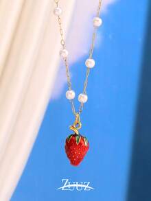 1 Đồng Hồ Thép Không Gỉ Đính Hạt Ngọc Trai Nữ Dây Chuyền Vòng Cổ Choker Trang Sức Nữ Người Bạn Tốt Nhất Quà Tặng - chuỗi vòng cổ - Xem 12
