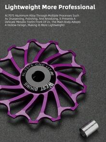 WEST BIKING Rueda guía de transmisión trasera de cerámica para bicicleta de montaña - Rueda tensora de aleación de aluminio con rodamiento Peilin de 11T/13T dientes