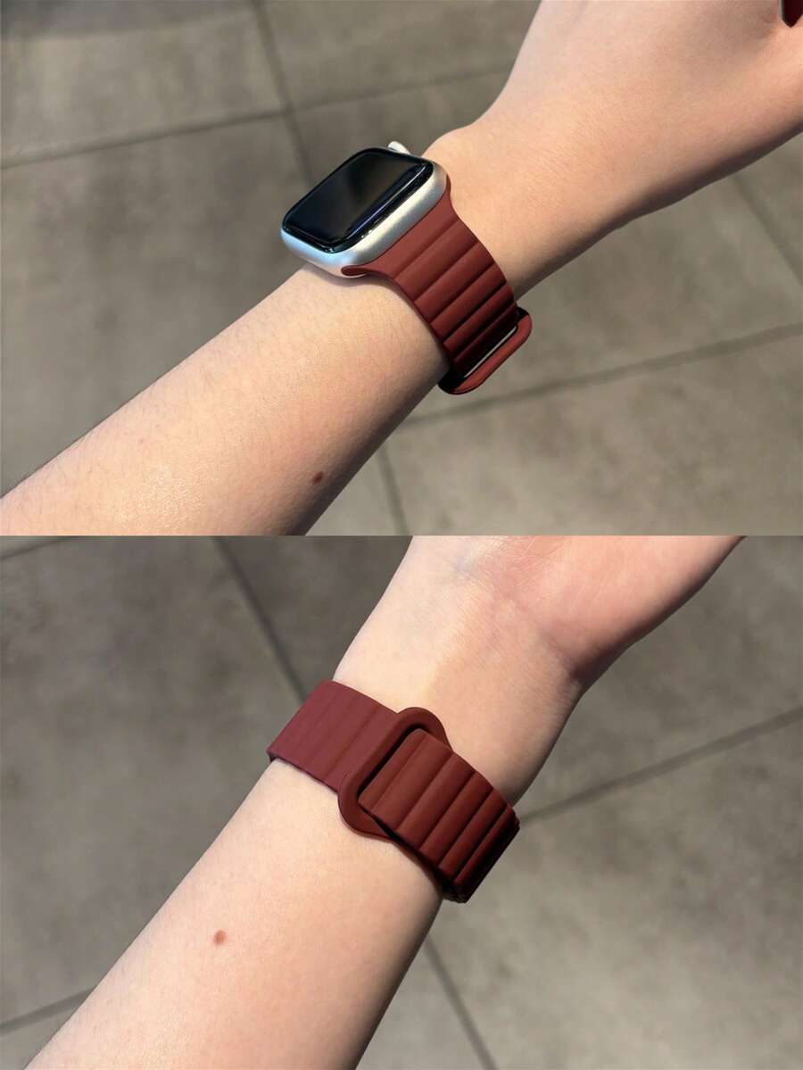 1 chiếc dây đeo đồng hồ silicon từ tính unisex, tương thích với Apple Watch 42mm, 38mm, 40mm, 41mm, 44mm, 45mm, 46mm, 49mm, dây đeo thay thế đồng hồ thông minh thời trang, phù hợp với Ultra2, Ultra SE2, SE 11, 10, 9, 8, 7, 6, 5, 4, 3, 2, 1 Series, món quà tuyệt vời cho mùa tựu trường.