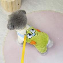 25pcs Big Eye 4-Leg Fleece Dog Clothes, Autumn/Winter Warm Jumpsuit, Casual Printed Pet Apparel For Dogs, Cats, Monkeys, Small Animals - Baby Blue - View 12