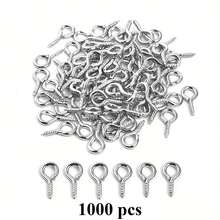 100/300/500/1000/2000 piezas Agujas de ojo mini multicolor, agujas de ojo, ganchos, ojetes, tornillos metálicos roscados, conectores de colgantes de joyería, suministros para hacer joyería DIY, 10mm/0.39 pulgadas
