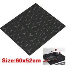 Large Induction Hob Protector Mat 52*60cm Silicone Heat Resistant Mats Washable - Black - View 3