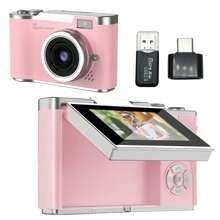 Digital Camera With 8X Digital Zoom For Vlogging 2.4'' IPS Screen Rechargeable Camera Professional Photography Camera For Teens Swith Card Reader And OTG Support Ideal For Taking Photos, Recording Videos, And Webcam Use Perfect For Graduation Season, Thanksgiving, Christmas, And New Year Gifts