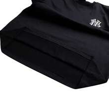 经典单色超大 T 恤，柔软男女通用休闲通勤运动 T 恤 - 黑色 - 查看 5