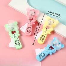 Hand Operated Mini Fan | Portable Cartoon Dual-Blade Hand Fan | Battery-Free Cooling For Summer Travel, Kids & Adults - Multicolor - View 5
