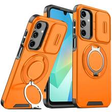 New Luxury Lens Sliding Cover Magnetic Folding Phone Case Compatible With Samsung /6 Fold7/6, Minimalist Protective Cover Compatible With Apple 17/16/15/14/13/12/11 Pro Max, Samsung Galaxy S25/24/23/22 Pro+, Redmi Note 14/13/12 Pro Waterproof Shockproof Anti-Fall Scratch Resistant - Orange - View 11