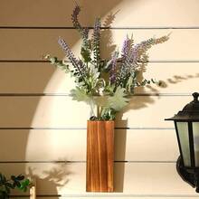 1 pieza Decoración de pared Macetero de pared de madera para plantas de interior, macetero de pared moderno para baño, sala de estar, decoración de pared de cocina, jarrón de pared de estilo rústico para decorar con flores secas y follaje artificial, marrón (plantas no incluidas), decoración del hogar, decoración de la habitación, decoración de pared