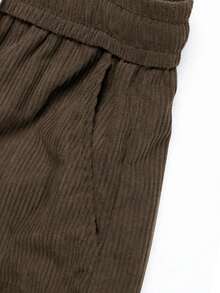 2条装加大码男士灯芯绒直筒裤，休闲纯色长裤，百搭，适合春秋冬季穿着