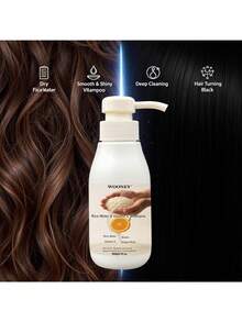 米水维生素C洗发水迷迭香生物素姜根洗发水护发-顺滑亮泽深层清洁-头发变黑夏秋季洗发可防止头发干燥使头发顺滑并解决头发毛躁 - 1 件洗髮精 - 查看 8