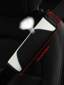 1/2 piezas Almohadillas para el hombro del cinturón de de piel sintética 3D transpirable y amigable con la piel, fundas cómodas para el cinturón de del automóvil, para mujeres