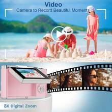 Digital Camera 8X Digital Zoom Cameras For Vlogging 2.4''IPS Screen Rechargeable Camera Photography Professional Camera For Teenagers, And Beginners With Card Reader, OTG, Support For Taking Photos, Recording Videos, And Webcam, For Thanksgiving Christmas And New Year Gifts.
