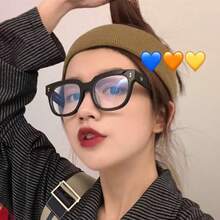 1 Stück/3 Stücke modische eckige Brillen für Damen und Herren, passend zum Outfit, zum Arbeiten am Computer, Smartphone und Fernsehen, stilvoller Campus-Stil, transparenter schwarzer Rahmen, dekoratives Design