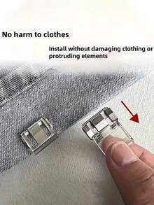 10-1pc Invisible Leg Shortening Clips, Anti-Slip Pants Edge Clips, No-Sew Hidden Buckle For Leg Closure, Anti-Towling Pants Hem Fixing Device, Pants Hem Fixing Clip, Perfect For Tailored Clothing,Suitable For Cuffs, Clothing Corners, Leg Shortening, Anti Slip, Clothing - Multiple Colors - Multicolor - View 4