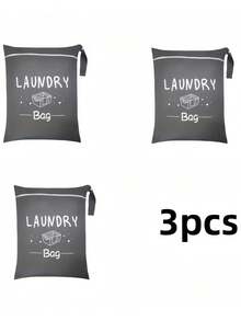 Large Travel Laundry Bag, Wet Dry Bag, Drawstring Washable Bag For Dirty Clothes, Swimwear, Gym Clothes, Available In Blue, Pink, Black, Gray