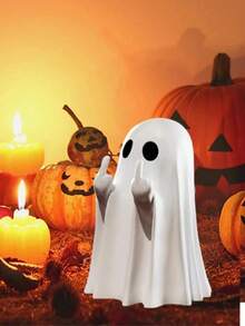 Süße Geister Halloween Deko, kreative gruselige Geister Figur geeignet für Zuhause, Büro, Party, aus Kunststoff, passend als Geburtstagsgeschenk, Halloween Dekoration