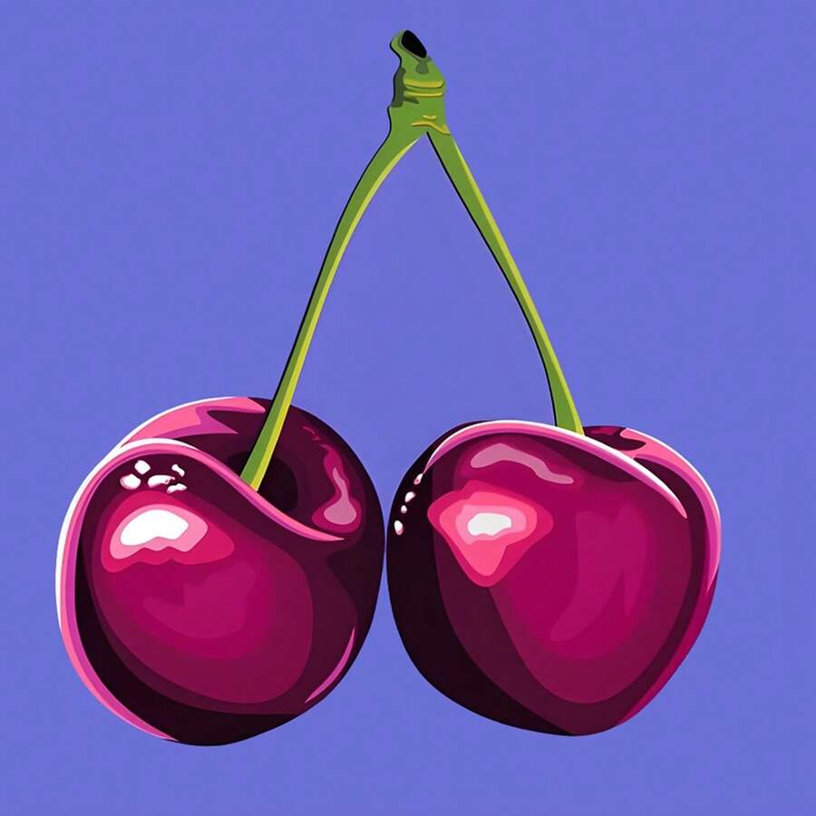 1 pièce/2 pièces/3 pièces Peinture décorative hyperréaliste de cerise / Petit décor convenant pour T-shirt/Masque/Jeans/Sac à dos, lavable, autocollant unisexe DIY