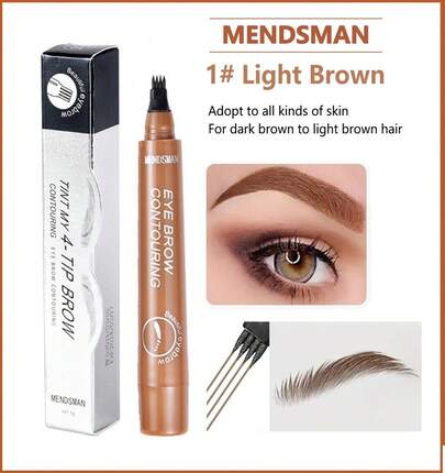 [MENDSMAN] Fine 4 Pronged Eyebrow Pencil, Natural 3D Eyebrow Effect, Creates Natural Eyebrow Makeup, Waterproof, Sweat-Proof, Long-Lasting And Non-Smudging, Easy Draw For Clear Eyebrows, Nice Gifts For Women, And For Valentine's Day,Cheap,Valentine's Day,Cheap Items,Travel,Travel Essential,Room Decor,Valentine's Gift,Cheap Stuff,Room,1 Dollar Items,Vacation Essentials,Gifts For Women,Bedroom,Valentine,99 Cent