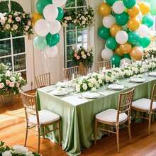 2 szt. satynowego obrusu 58*120 cali beżowy prostokątny gładki minimalistyczny obrus, odpowiedni na wesela, imprezy, bankiety, restauracje, na zewnątrz, patio, bufet, codzienny wystrój - Wielokolorowe - Zobacz 11