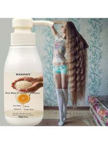 米水维生素C洗发水迷迭香生物素姜根洗发水护发-顺滑亮泽深层清洁-头发变黑夏秋季洗发可防止头发干燥使头发顺滑并解决头发毛躁 - 1 件洗髮精 - 查看 2