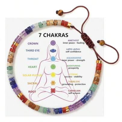 Pulsera ajustable de cuentas de piedra natural, pulsera de piedra colorida hecha a mano de estilo bohemio para mujeres