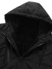 Men's Autumn/Winter Outdoor Casual Sports Fashionable Hooded Jacket, Front Zipper, Multi-Pocket, Thick Plush Lined, Suitable As Gift For Boyfriend, Husband, Father