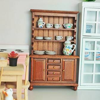Miniatyrköksvitrin, miniset i keramiskt fat för miniatyrköksdekor i 1:12, fotorekvisita, miniatyrlandskapsheminredning, mini-gör-det-själv-tillbehör, mini-julklappar.