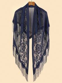 Lace Triangular Scarf, Cheongsam Shawl, Lightweight & Breathable Fashion Shawl - Multicolor - View 6