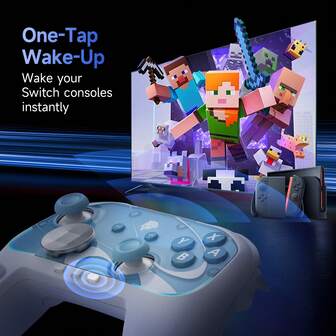 EasySMX S10 无线游戏手柄控制器，TMR 摇杆/RGB 灯光效果/1200mAh 大容量电池/磁性可拆卸面板/多模式连接切换/可更换 D-Pad/6 轴陀螺仪/NFC 传感器/多模式连接切换，兼容 Switch 2/PC/手机/电视/Steam，NFC，陀螺仪，高清震动