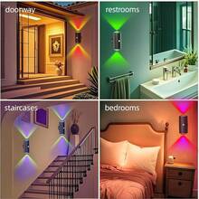 Motion Sensor Night Light,Motion Sensor Light Indoor,USB Type-C Charging, Ultra-Long Battery Life,Magnetic Mount,Colorful Neon Colors Change,Wall Lamp,Apply For Bedroom,Bathroom,Courtyard