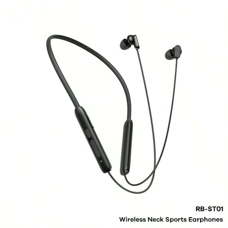 REMAX Neckband Bluetooth Headphones, 60H Playtime Wireless Bluetooth 5.4 Earbuds Mic In-Ear Magnetic Neckband Earphone, Type C, Low Latency Deep Bass Headset For Gaming, Traveling, Workouts, Yellow - 彩色 - 查看 1