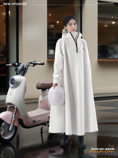 1PC New Fashionable Portable Rain Coat ,Long Full-Body Lightweight Waterproof And Windproof Raincoat ,Rain Jacket For Women & Men - Thickened Versatile Multi-Functional Hooded Rainwear Breathable & Packable Perfect For Travel Cycling Hiking And Outdoor Activities Unisex | New Arrival Best Seller