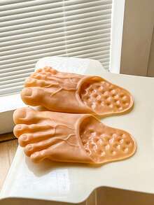 Chanclas con temática de Halloween, pantuflas ligeras de cinco dedos con patrón asimétrico, adecuadas como accesorios de actuación, diseño de slip-on (Talla 36-41)