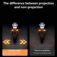 2PCS Universal Motorcycle Turn Signal LED Cold Arrow Indicator Projector, 27 RGB Flowing Daytime Running Lights - Amber Motorcycle Signal Turn Signal - Multicolor - View 8