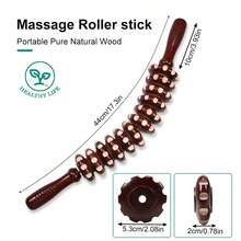 Neuer Holz-Biegewellen-Oberschenkel-Massagegerät Muskelroller-Stab für Outdoor-Sport Taille und Oberschenkel Rollenmassagegerät Frauen Yoga Fitness Muskelentspannungswerkzeuge